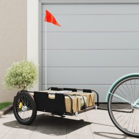 Bicycle trailer made of iron and black Oxford fabric by vidaXL, Bicycle trailers - Ref: Foro24-94178, Price: 91,94 €, Discoun...