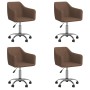 Swivel dining chairs 4 units brown fabric by vidaXL, dining chairs - Ref: Foro24-3092822, Price: 239,99 €, Discount: %