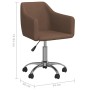 Swivel dining chairs 4 units brown fabric by vidaXL, dining chairs - Ref: Foro24-3092822, Price: 239,99 €, Discount: %