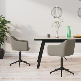 2pcs Light Gray Velvet Swivel Dining Chairs by vidaXL, dining chairs - Ref: Foro24-331243, Price: 124,32 €, Discount: %