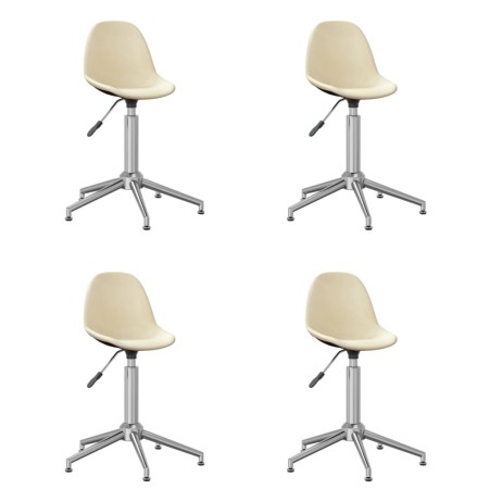 Swivel dining chairs 4 units cream fabric by vidaXL, dining chairs - Ref: Foro24-3086015, Price: 169,48 €, Discount: %