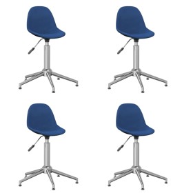 Swivel dining chairs 4 units blue fabric by vidaXL, dining chairs - Ref: Foro24-3086017, Price: 169,48 €, Discount: %