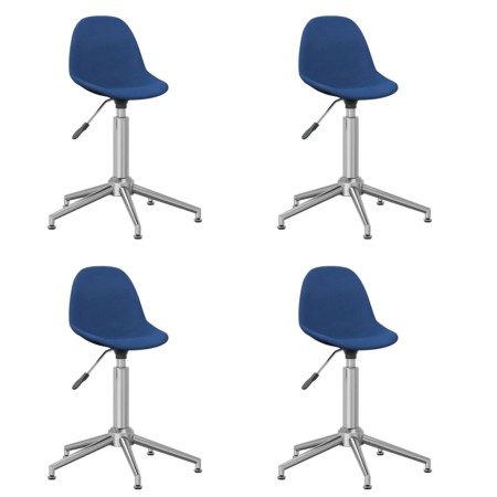 Sillas de comedor giratorias 4 unidades tela azul de vidaXL, Sillas de comedor - Ref: Foro24-3086017, Precio: 169,48 €, Descu...