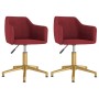 Swivel dining chairs 2 units red velvet by vidaXL, dining chairs - Ref: Foro24-331281, Price: 137,36 €, Discount: %