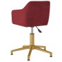 Swivel dining chairs 2 units red velvet by vidaXL, dining chairs - Ref: Foro24-331281, Price: 137,36 €, Discount: %