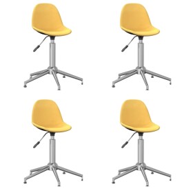 Sillas de comedor giratorias 4 unidades tela amarillo de vidaXL, Sillas de comedor - Ref: Foro24-3086020, Precio: 169,99 €, D...