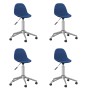 Sillas de comedor giratorias 4 unidades tela azul de vidaXL, Sillas de comedor - Ref: Foro24-3086056, Precio: 169,13 €, Descu...