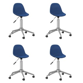 Swivel dining chairs 4 units blue fabric by vidaXL, dining chairs - Ref: Foro24-3086056, Price: 169,13 €, Discount: %