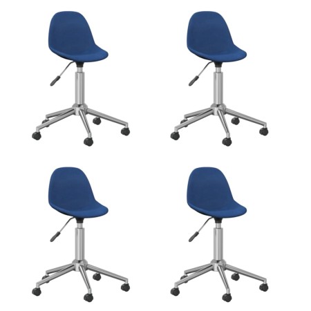 Sillas de comedor giratorias 4 unidades tela azul de vidaXL, Sillas de comedor - Ref: Foro24-3086056, Precio: 169,99 €, Descu...