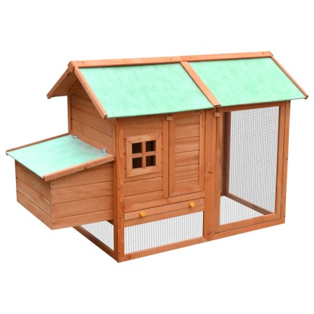 Solid pine and fir wood chicken coop 170x81x110 cm by vidaXL, Cages and habitats for small animals - Ref: Foro24-170644, Pric...