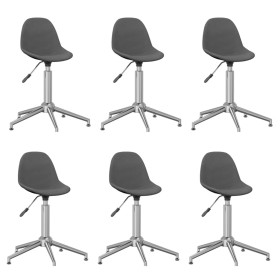 Swivel dining chairs 6 units dark gray fabric by vidaXL, dining chairs - Ref: Foro24-3086024, Price: 256,99 €, Discount: %