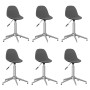 Swivel dining chairs 6 units dark gray fabric by vidaXL, dining chairs - Ref: Foro24-3086024, Price: 256,99 €, Discount: %