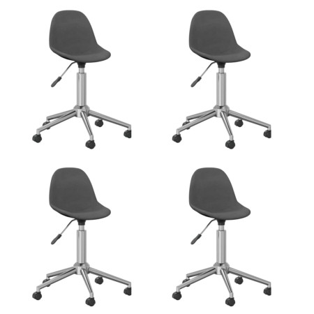 Swivel dining chairs 4 units dark gray fabric by vidaXL, dining chairs - Ref: Foro24-3086053, Price: 169,21 €, Discount: %