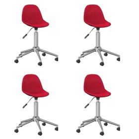 Drehbare Esszimmerstühle 4 Einheiten rot roter Stoff von vidaXL, Essstühle - Ref: Foro24-3086060, Preis: 169,99 €, Rabatt: %