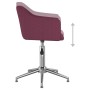 Silla de comedor giratoria tela morada de vidaXL, Sillas de comedor - Ref: Foro24-331196, Precio: 74,12 €, Descuento: %