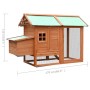 Solid pine and fir wood chicken coop 170x81x110 cm by vidaXL, Cages and habitats for small animals - Ref: Foro24-170644, Pric...