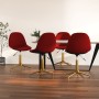 Swivel dining chairs 4 units red velvet by vidaXL, dining chairs - Ref: Foro24-3086133, Price: 191,49 €, Discount: %