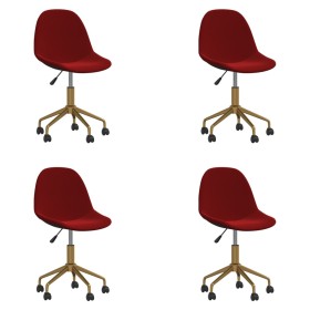 Swivel dining chairs 4 units red velvet by vidaXL, dining chairs - Ref: Foro24-3086100, Price: 199,09 €, Discount: %