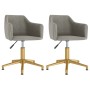 2pcs Light Gray Velvet Swivel Dining Chairs by vidaXL, dining chairs - Ref: Foro24-331276, Price: 138,73 €, Discount: %