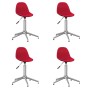 Sillas de comedor giratorias 4 unidades tela rojo vino tinto de vidaXL, Sillas de comedor - Ref: Foro24-3086021, Precio: 169,...