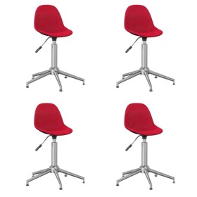 Swivel dining chairs 4 units red wine red fabric by vidaXL, dining chairs - Ref: Foro24-3086021, Price: 169,99 €, Discount: %