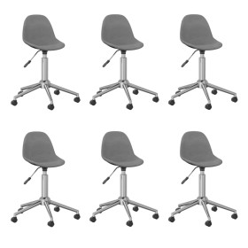 Swivel dining chairs 6 units light gray fabric by vidaXL, dining chairs - Ref: Foro24-3086062, Price: 252,99 €, Discount: %