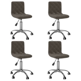 Swivel dining chairs 4 units dark gray velvet by vidaXL, dining chairs - Ref: Foro24-3086395, Price: 176,99 €, Discount: %