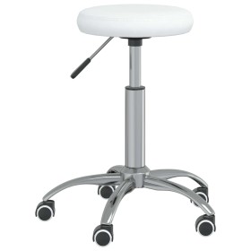 Silla de comedor de cuero sintético blanco de vidaXL, Sillas de comedor - Ref: Foro24-3085682, Precio: 55,99 €, Descuento: %