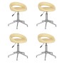 Swivel dining chairs 4 units cream synthetic leather by vidaXL, dining chairs - Ref: Foro24-3085876, Price: 176,45 €, Discoun...