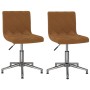 Swivel dining chairs 2 units brown velvet by vidaXL, dining chairs - Ref: Foro24-333795, Price: 97,15 €, Discount: %