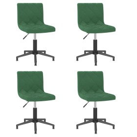 Sillas de comedor giratorias 4 unidades terciopelo verde oscuro de vidaXL, Sillas de comedor - Ref: Foro24-3086496, Precio: 1...