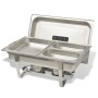 2-teiliges Buffet-Essenswärmer-Set aus Edelstahl von vidaXL, Wilderer - Ref: Foro24-50528, Preis: 131,65 €, Rabatt: %