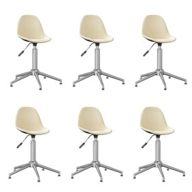 Swivel dining chairs 6 units cream fabric by vidaXL, dining chairs - Ref: Foro24-3086025, Price: 253,99 €, Discount: %