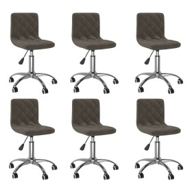 Swivel dining chairs 6 units dark gray velvet by vidaXL, dining chairs - Ref: Foro24-3086406, Price: 263,21 €, Discount: %