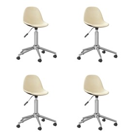 Swivel dining chairs 4 units cream fabric by vidaXL, dining chairs - Ref: Foro24-3086054, Price: 169,21 €, Discount: %