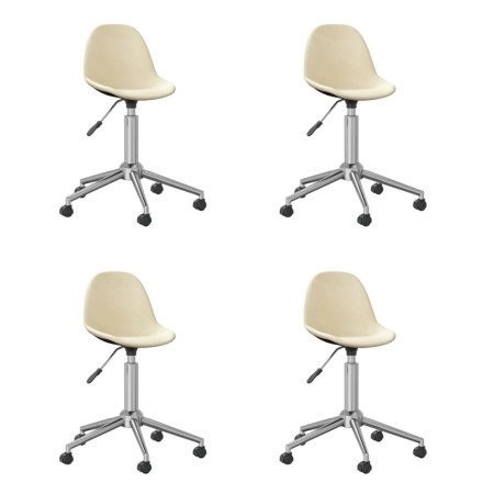 Swivel dining chairs 4 units cream fabric by vidaXL, dining chairs - Ref: Foro24-3086054, Price: 169,21 €, Discount: %