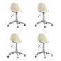 Swivel dining chairs 4 units cream fabric by vidaXL, dining chairs - Ref: Foro24-3086054, Price: 169,21 €, Discount: %