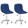 Sillas de comedor giratorias 2 unidades tela azul de vidaXL, Sillas de comedor - Ref: Foro24-334013, Precio: 73,48 €, Descuen...