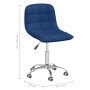 Sillas de comedor giratorias 2 unidades tela azul de vidaXL, Sillas de comedor - Ref: Foro24-334013, Precio: 73,48 €, Descuen...