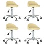 Swivel dining chairs 4 units cream synthetic leather by vidaXL, dining chairs - Ref: Foro24-3086245, Price: 131,36 €, Discoun...