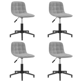 Swivel dining chairs 4 units light gray velvet by vidaXL, dining chairs - Ref: Foro24-3086814, Price: 172,63 €, Discount: %