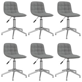 Sillas de comedor giratorias 6 unidades tela gris claro de vidaXL, Sillas de comedor - Ref: Foro24-3086791, Precio: 263,83 €,...