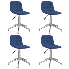 Sillas de comedor giratorias 4 unidades tela azul de vidaXL, Sillas de comedor - Ref: Foro24-3086785, Precio: 177,99 €, Descu...