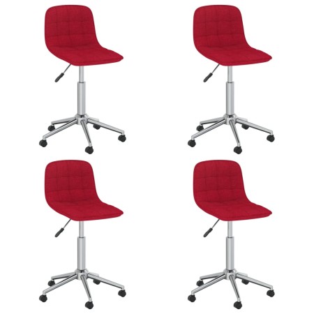 Swivel dining chairs 4 units red wine red fabric by vidaXL, dining chairs - Ref: Foro24-3086852, Price: 174,60 €, Discount: %