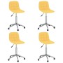 Swivel dining chairs 4 units yellow fabric by vidaXL, dining chairs - Ref: Foro24-3086851, Price: 177,62 €, Discount: %