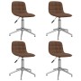 Swivel dining chairs 4 units brown fabric by vidaXL, dining chairs - Ref: Foro24-3086784, Price: 174,99 €, Discount: %