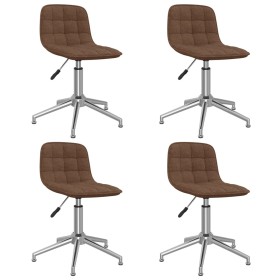 Swivel dining chairs 4 units brown fabric by vidaXL, dining chairs - Ref: Foro24-3086784, Price: 174,93 €, Discount: %