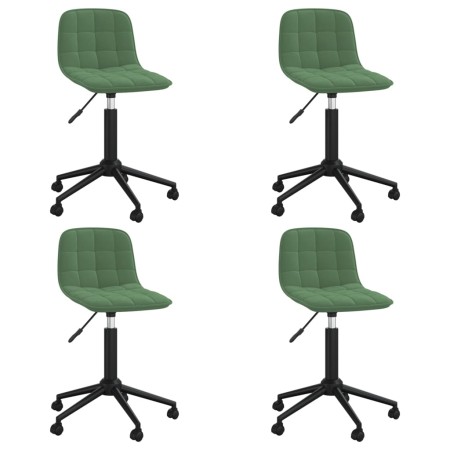 Swivel dining chairs 4 units dark green velvet by vidaXL, dining chairs - Ref: Foro24-3086880, Price: 175,93 €, Discount: %