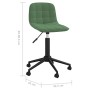 Swivel dining chairs 4 units dark green velvet by vidaXL, dining chairs - Ref: Foro24-3086880, Price: 175,93 €, Discount: %