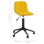 Sillas de comedor giratorias 4 uds terciopelo amarillo de vidaXL, Sillas de comedor - Ref: Foro24-3086884, Precio: 172,98 €, ...